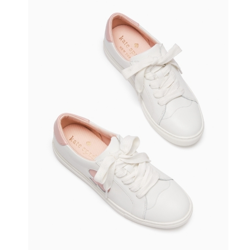 Kate Spade White Rose Sneakers Sizes 8 9 10 11 - Picture 5 of 5